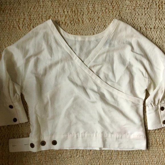 Habitual Wythe Deep V-Back Top - White - Sz L - Picture 4 of 8